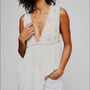 Free people embroidered sleeveless